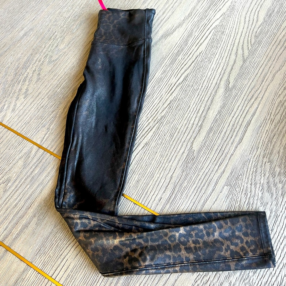 Spanx CHEETAH faux leather leggings